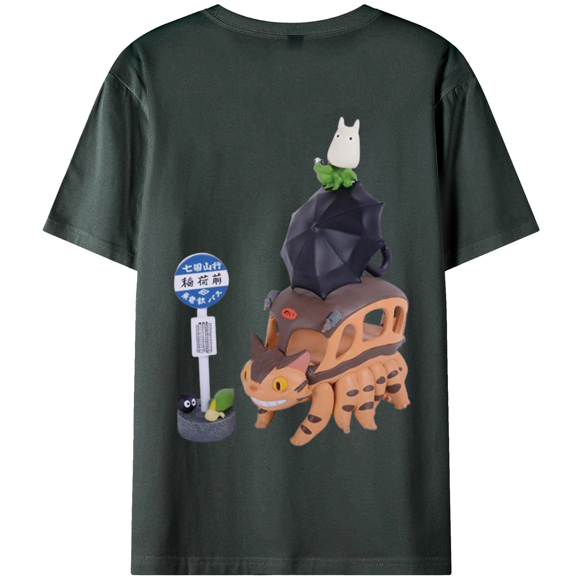 （画像用） となりのトトロ 草壁メイ 草壁サツキ My Neighbor Totoro Satsuki Kusakabe Mei Kusakabe 綿100％ メンズ半袖Tシャツ（バックプリント） 通気性